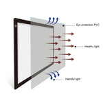Planche de copie acrylique A2 LED 23W 12V Trois niveaux de luminosité Dimmable Tablette de dessin anime, prise EU, prise EU