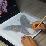 Tableau de copie en acrylique A4 3,5W 5V LED USB à trois niveaux de luminosité réglable pour dessin de croquis d'anime avec câble USB 1,5 m et adaptateur secteur, tableaux de copie avec câble USB 1,5 m et adaptateur secteur