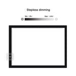 A3 8W 5V LED USB Planche à Copier Échelle Acrylique à Trois Niveaux de Luminosité Dimmable Bloc-Notes de Croquis Anime avec Câble USB, Trois Niveaux de Luminosité Dimmable avec Câble USB & Adaptateur Secteur