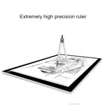 A3 8W 5V LED USB Planche à Copier Échelle Acrylique à Trois Niveaux de Luminosité Dimmable Bloc-Notes de Croquis Anime avec Câble USB, Trois Niveaux de Luminosité Dimmable avec Câble USB & Adaptateur Secteur