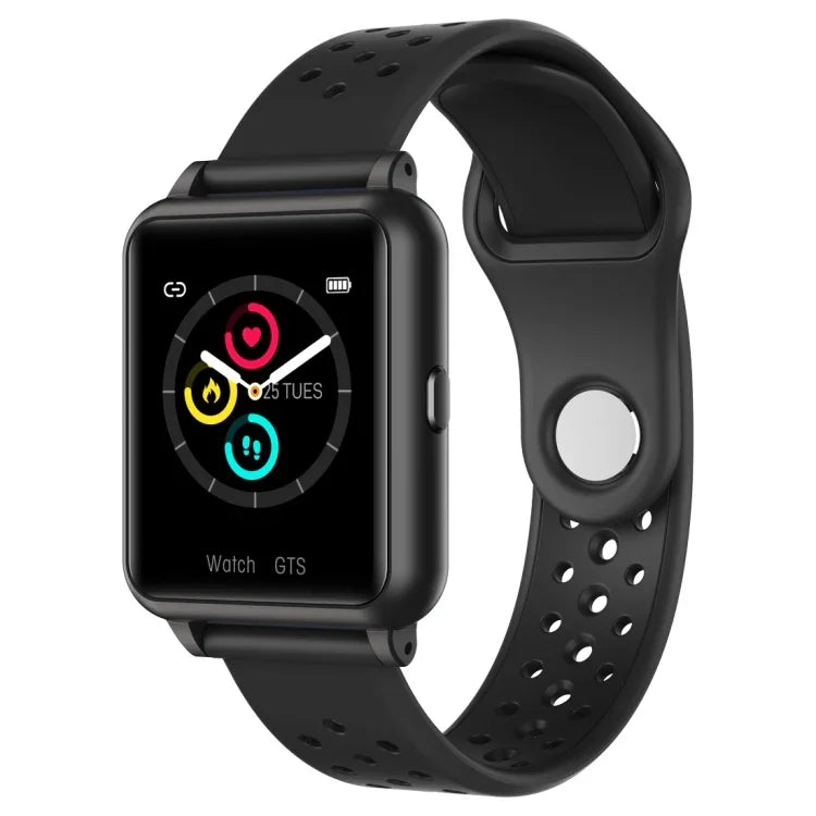Montre connectée P8 avec écran couleur IPS de 1,3 pouce, compatible avec le suivi de la fréquence cardiaque, de la pression artérielle, du sommeil et de l'oxygénation sanguine.