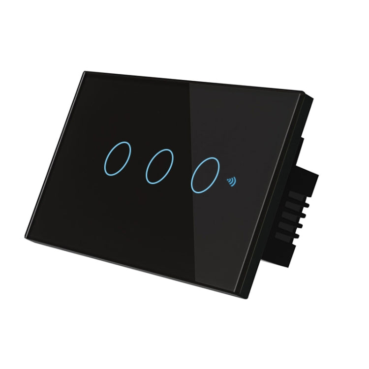Interrupteur d'éclairage intelligent WiFi TC120, panneau tactile en verre, commande vocale, interrupteur mural sans fil compatible Alexa Echo / Google Home