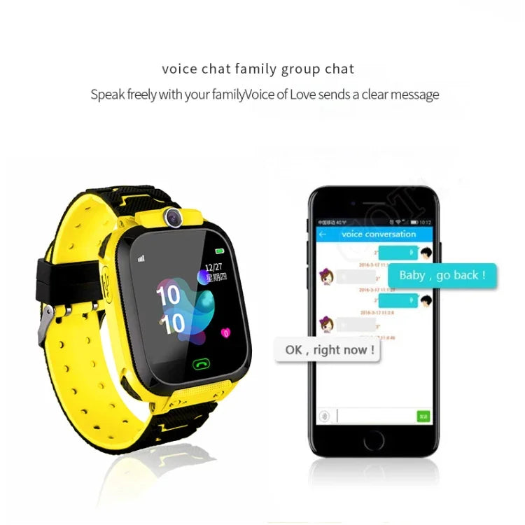 Montre connectée Q12B pour enfants avec écran couleur de 1,44 pouce, géolocalisation LBS, numérotation bidirectionnelle, premiers secours en un clic, surveillance vocale et application Setracker.