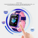 Montre connectée Q12B pour enfants avec écran couleur de 1,44 pouce, géolocalisation LBS, numérotation bidirectionnelle, premiers secours en un clic, surveillance vocale et application Setracker.