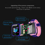 Montre connectée Q12B pour enfants avec écran couleur de 1,44 pouce, géolocalisation LBS, numérotation bidirectionnelle, premiers secours en un clic, surveillance vocale et application Setracker.