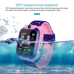 Montre connectée Q120 pour enfants avec écran couleur 1,44 pouce, étanche IP67, géolocalisation LBS, numérotation bidirectionnelle, premiers secours en un clic, écoute vocale et application Setracker.