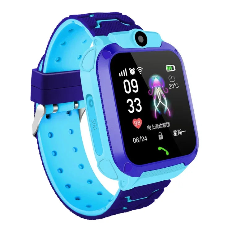 Montre connectée Q120 pour enfants avec écran couleur 1,44 pouce, étanche IP67, géolocalisation LBS, numérotation bidirectionnelle, premiers secours en un clic, écoute vocale et application Setracker.