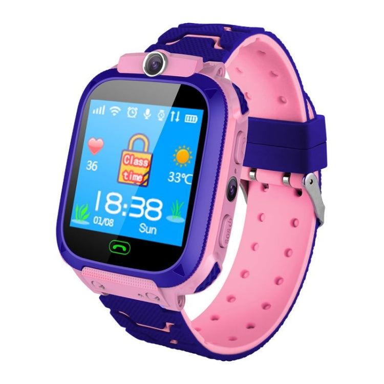 Montre connectée Q12 pour enfants avec écran couleur de 1,44 pouce, non étanche, compatible avec la géolocalisation LBS, la numérotation bidirectionnelle, l'appel d'urgence, l'écoute vocale et l'application Setracker.