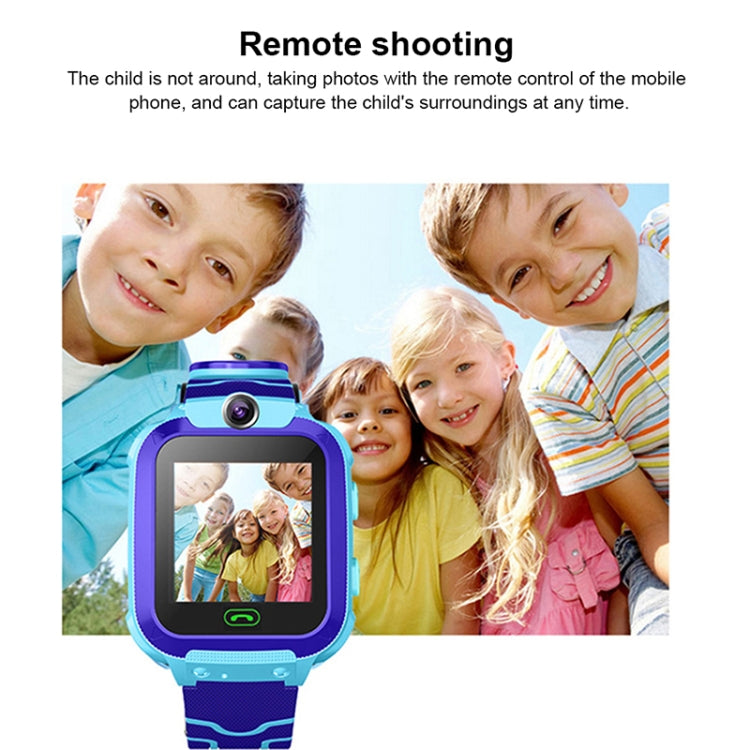 Montre connectée Q12 pour enfants avec écran couleur de 1,44 pouce, non étanche, compatible avec la géolocalisation LBS, la numérotation bidirectionnelle, l'appel d'urgence, l'écoute vocale et l'application Setracker.