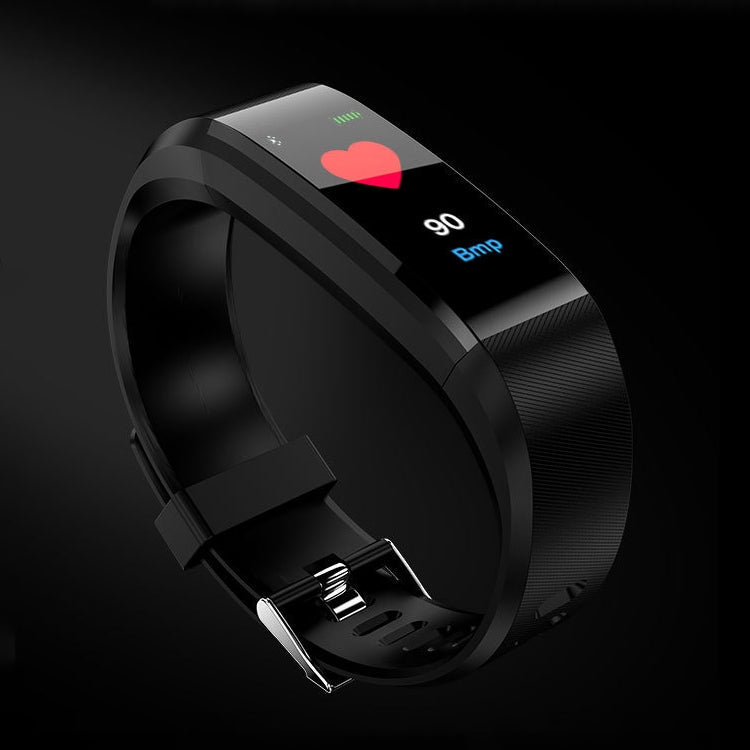 Bracelet connecté 115Plus avec écran couleur OLED de 0,96 pouce, compatible avec les rappels d'appels, le suivi de la fréquence cardiaque, le suivi de la pression artérielle, le suivi du sommeil et les alertes de sédentarité.