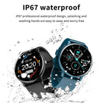 ZL02D Montre connectée 1,28 pouce étanche IP67 avec bracelet en acier, prise en charge de la surveillance de la fréquence cardiaque, bracelet en acier (bleu), bracelet en acier (noir), bracelet en acier (rose), bracelet en acier (doré)