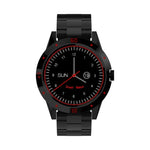 Montre connectée N6, écran TFT 1,3 pouce, processeur MTK2502C, Bluetooth 4.0, bracelet en acier inoxydable, compatible avec le moniteur de fréquence cardiaque, le podomètre, le suivi du sommeil et le rappel d'activité.
