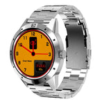 Montre connectée N6, écran TFT 1,3 pouce, processeur MTK2502C, Bluetooth 4.0, bracelet en acier inoxydable, compatible avec le moniteur de fréquence cardiaque, le podomètre, le suivi du sommeil et le rappel d'activité.