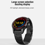 Montre connectée N6, écran TFT 1,3 pouce, processeur MTK2502C, Bluetooth 4.0, bracelet en acier inoxydable, compatible avec le moniteur de fréquence cardiaque, le podomètre, le suivi du sommeil et le rappel d'activité.