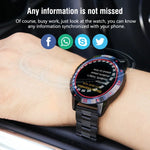 Montre connectée N6, écran TFT 1,3 pouce, processeur MTK2502C, Bluetooth 4.0, bracelet en acier inoxydable, compatible avec le moniteur de fréquence cardiaque, le podomètre, le suivi du sommeil et le rappel d'activité.