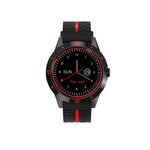 Montre intelligente N6 avec écran TFT 1,3 pouce MTK2502C Bluetooth4.0, bracelet en silicone, supporte moniteur de fréquence cardiaque & podomètre & suivi du sommeil & rappel sédentaire, bracelet silicone/rouge, bracelet silicone/jaune