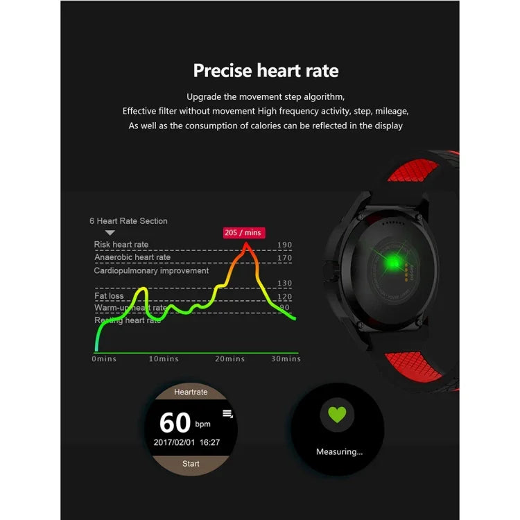 Montre intelligente N6 avec écran TFT 1,3 pouce MTK2502C Bluetooth4.0, bracelet en silicone, supporte moniteur de fréquence cardiaque & podomètre & suivi du sommeil & rappel sédentaire, bracelet silicone/rouge, bracelet silicone/jaune