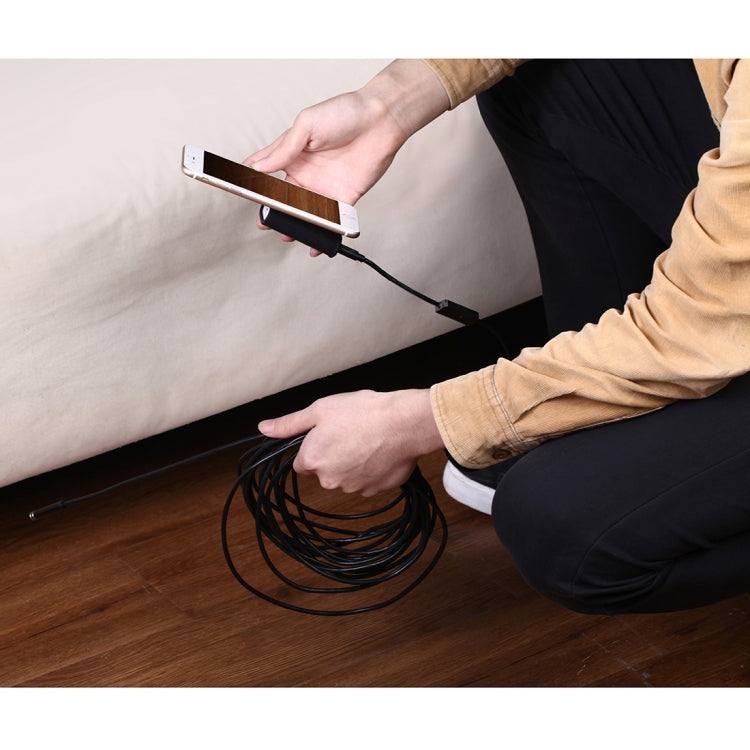YPC110 Caméra HD 2.0MP 8mm Endoscope WiFi Tube serpent Inspection avec 8 LED, Étanche IP68, Diamètre de l'objectif : 8mm, Longueur : 2m, Câble rigide, Câble rigide 2m