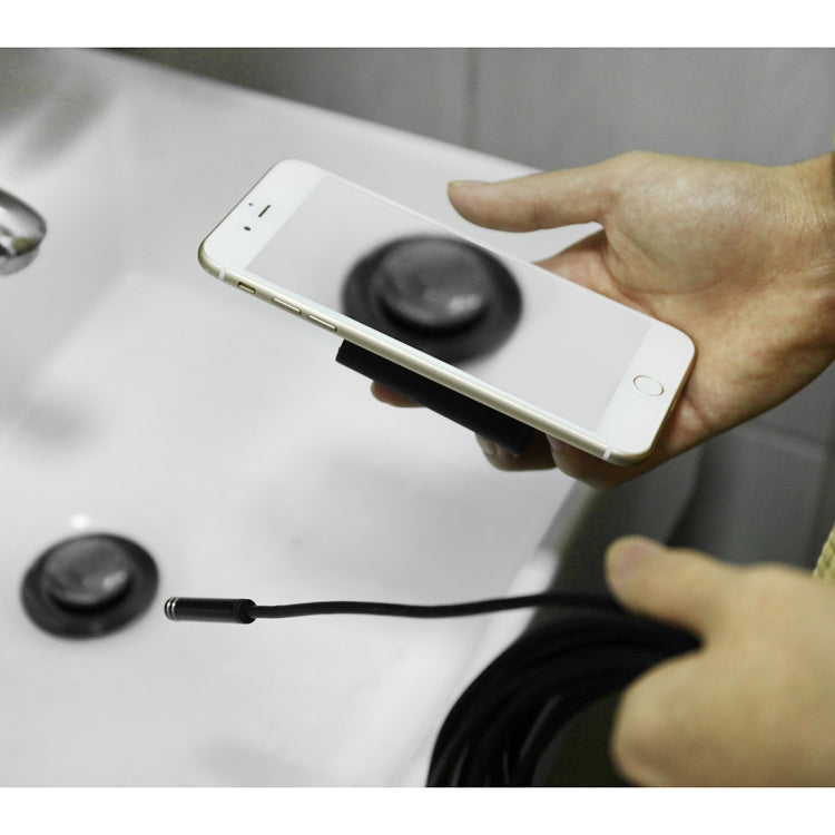 YPC110 Caméra HD 2.0MP 8mm Endoscope WiFi Tube serpent Inspection avec 8 LED, Étanche IP68, Diamètre de l'objectif : 8mm, Longueur : 2m, Câble rigide, Câble rigide 2m