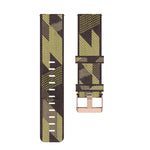 18mm Stripe Weave Nylon Wrist Strap Watch Band for Fossil Female Sport / Charter HR / Gen 4 Q Venture HR