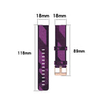 18mm Stripe Weave Nylon Wrist Strap Watch Band for Xiaomi Mi Watch, Garmin Vivomove 3s / Vivoactive 4s