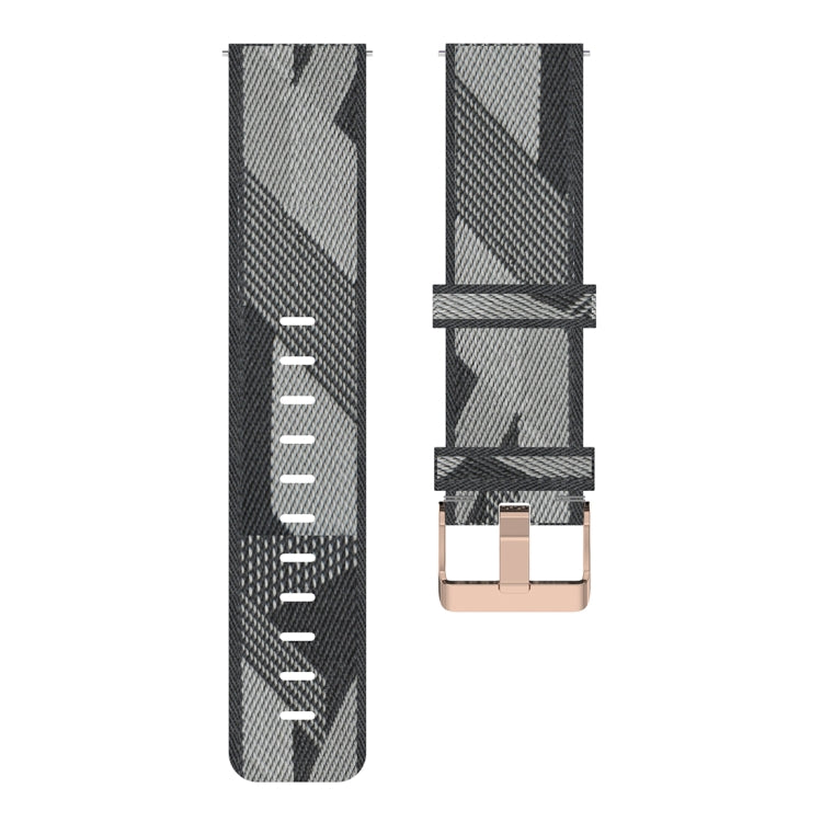 Bracelet de montre en nylon tissé à rayures de 20 mm pour Galaxy Watch 42 mm, Galaxy Active / Active 2, Gear Sport et S2 Classic