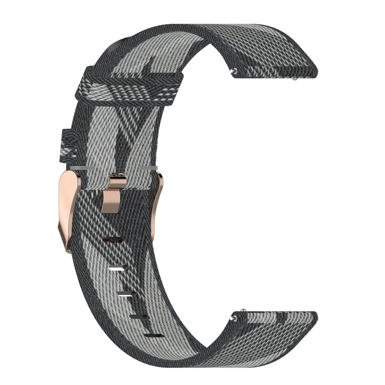 Bracelet de montre en nylon tissé à rayures de 20 mm pour Galaxy Watch 42 mm, Galaxy Active / Active 2, Gear Sport et S2 Classic