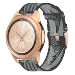 Bracelet de montre en nylon tissé à rayures de 20 mm pour Galaxy Watch 42 mm, Galaxy Active / Active 2, Gear Sport et S2 Classic