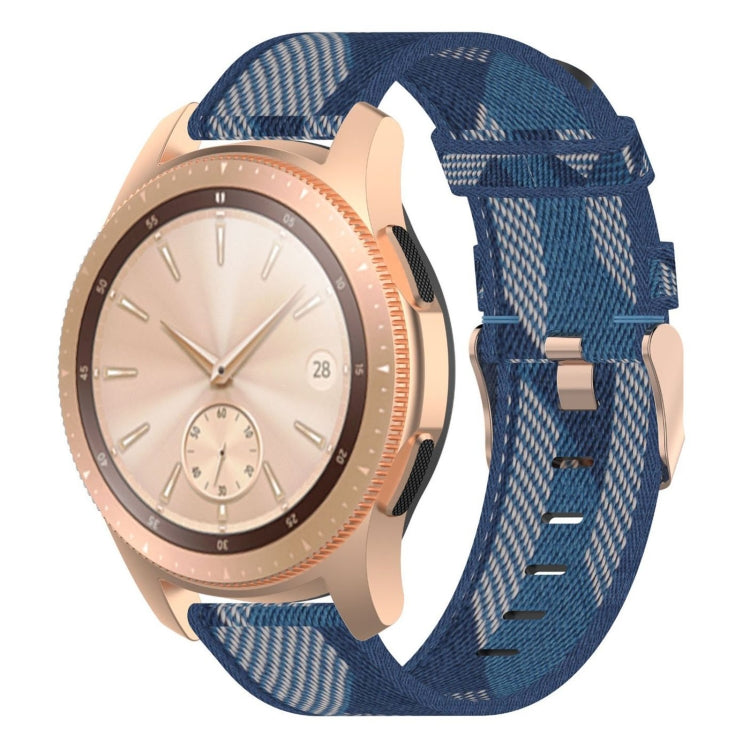 Bracelet de montre en nylon tissé à rayures de 20 mm pour Galaxy Watch 42 mm, Galaxy Active / Active 2, Gear Sport et S2 Classic
