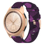 Bracelet de montre en nylon tissé à rayures de 20 mm pour Galaxy Watch 42 mm, Galaxy Active / Active 2, Gear Sport et S2 Classic