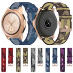 Bracelet de montre en nylon tissé à rayures de 20 mm pour Galaxy Watch 42 mm, Galaxy Active / Active 2, Gear Sport et S2 Classic