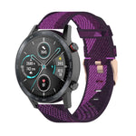 Bracelet de montre en nylon tissé à rayures de 22 mm pour Huawei GT / GT2 46 mm, Honor Magic Watch 2 46 mm / Magic