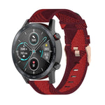 Bracelet de montre en nylon tissé à rayures de 22 mm pour Huawei GT / GT2 46 mm, Honor Magic Watch 2 46 mm / Magic