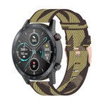 Bracelet de montre en nylon tissé à rayures de 22 mm pour Huawei GT / GT2 46 mm, Honor Magic Watch 2 46 mm / Magic