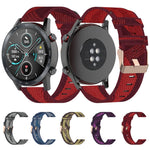 Bracelet de montre en nylon tissé à rayures de 22 mm pour Huawei GT / GT2 46 mm, Honor Magic Watch 2 46 mm / Magic