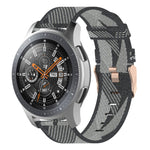 Bracelet de montre en nylon tissé à rayures de 22 mm pour Galaxy Watch 46 mm / Gear S3