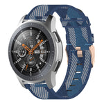 Bracelet de montre en nylon tissé à rayures de 22 mm pour Galaxy Watch 46 mm / Gear S3