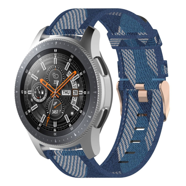 Bracelet de montre en nylon tissé à rayures de 22 mm pour Galaxy Watch 46 mm / Gear S3