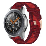 Bracelet de montre en nylon tissé à rayures de 22 mm pour Galaxy Watch 46 mm / Gear S3