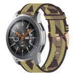 Bracelet de montre en nylon tissé à rayures de 22 mm pour Galaxy Watch 46 mm / Gear S3