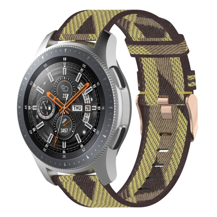 Bracelet de montre en nylon tissé à rayures de 22 mm pour Galaxy Watch 46 mm / Gear S3
