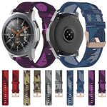 Bracelet de montre en nylon tissé à rayures de 22 mm pour Galaxy Watch 46 mm / Gear S3