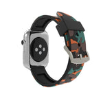 Pour bracelet de montre en silicone à motif camouflage de mode 38 mm pour Apple Watch Series 3 & 2 & 1 38 mm