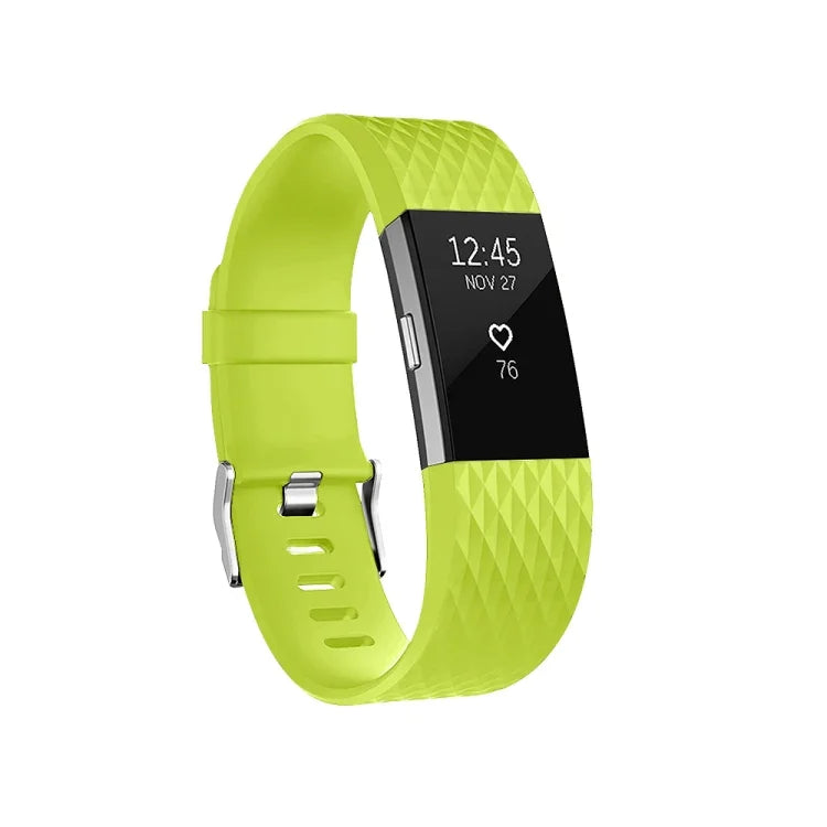 Bracelet de montre de sport réglable à motif de diamants pour FITBIT Charge 2, taille : S, 10,5 x 8,5 cm, S