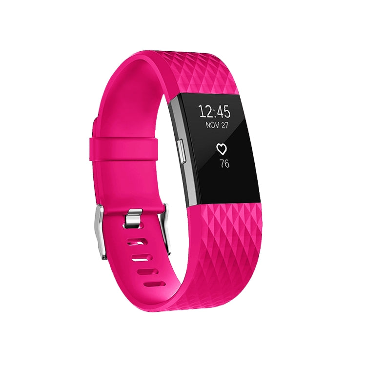 Bracelet de montre de sport réglable à motif de diamants pour FITBIT Charge 2, taille : S, 10,5 x 8,5 cm, S
