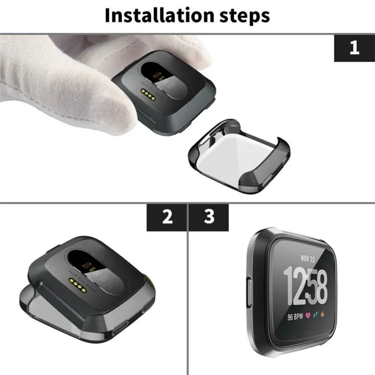 Étui de protection souple en TPU pour montre connectée Fitbit Versa