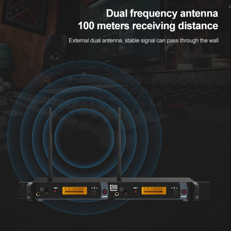 XTUGA IEM1200 Système de moniteur d’oreille sans fil pour chanteur de scène, émetteur