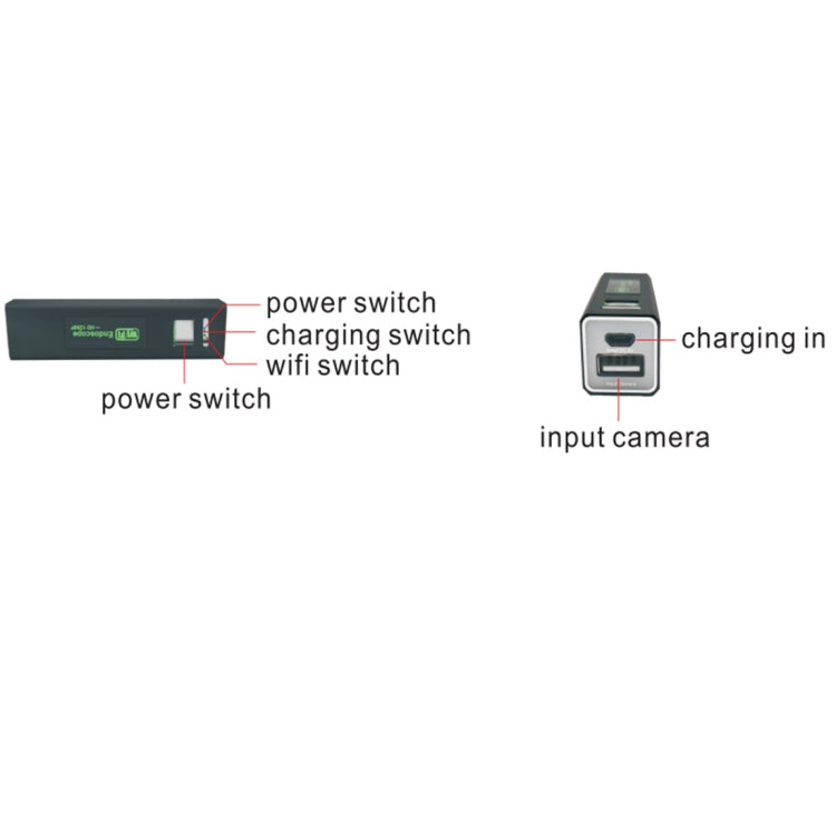 YPC110 Caméra HD WiFi Endoscope Serpent 2.0MP 8mm avec 8 LED, Étanche IP68, Diamètre de l'objectif : 8mm, Longueur : 3.5m, Ligne Souple, Ligne Souple de 3.5m