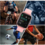 Montre connectée LOKMAT P8 avec écran de 1,4 pouce, étanche, podomètre, suivi du sommeil et de la fréquence cardiaque