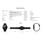 Montre connectée DT28 de 1,54 pouce, étanche IP68, bracelet en silicone, Bluetooth 4.2, notifications d'appels entrants, surveillance de la pression artérielle et paiement sans contact.